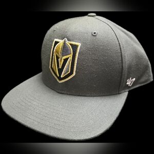 Vegas Golden Knights ’47 Snapback Hat NHL Grey Cap Adjustable